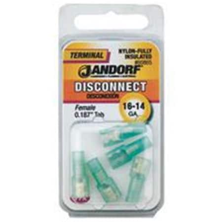 Jandorf Term Disc F Nyl Insul .187 Tab 60865 3400637